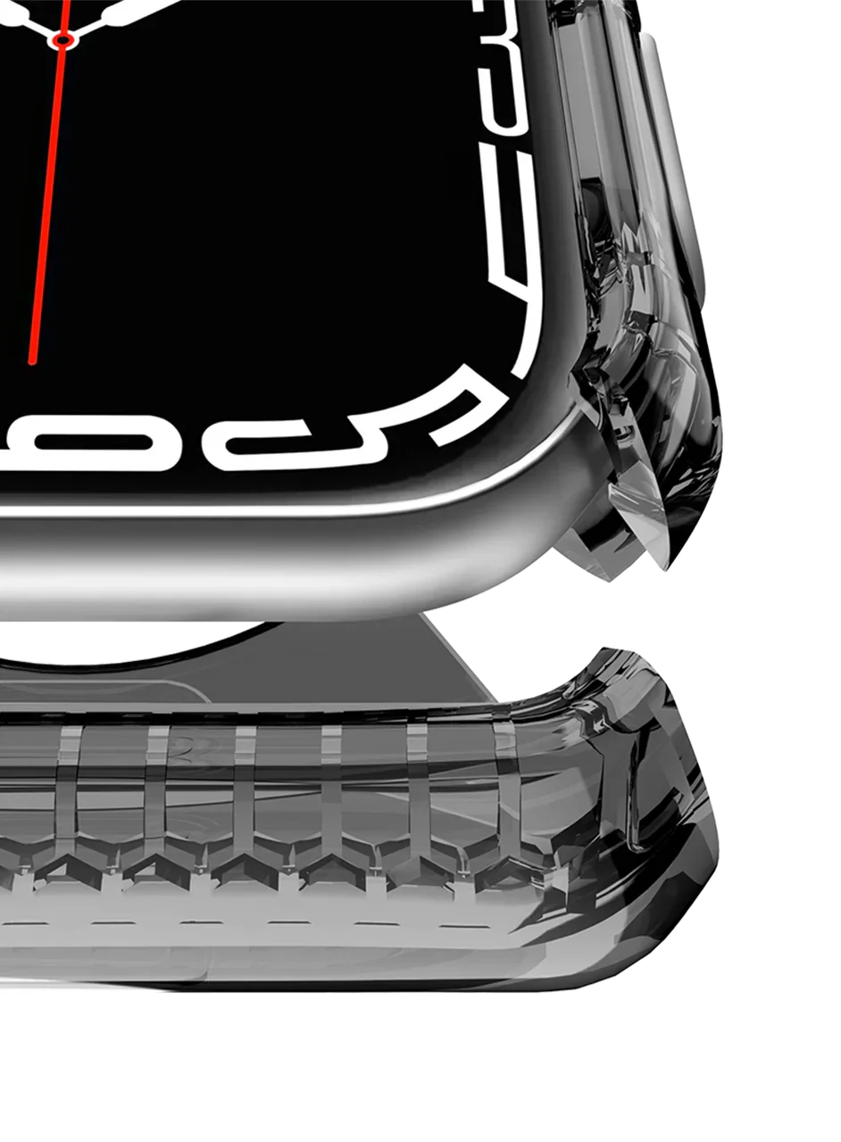 Itskins Spectrum Clear Series Case For Apple Watch 44/45Mm - Smoke - Tashqila Itskins Spectrum Clear Series Case For Apple Watch 44/45Mm - Smoke - Tashqila